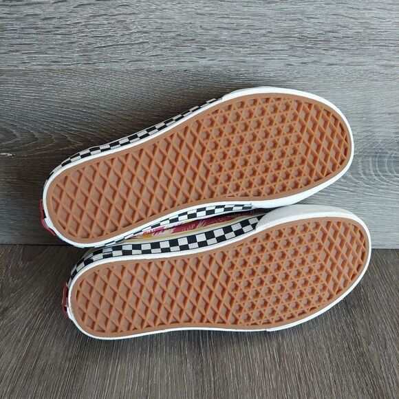 Custom Checkeredboard Vans Palm Tree Sneaker 6.5 Women 8 - Picture 8 of 10